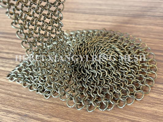 زنجیر فلزی برنزی 3 میلی متری حلقه مشبک استیل ضد زنگ با الگوی سفارشی