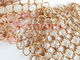 شبکه زنجیره ای بافت رنگ حلقه فولادی ضد زنگ تزئینی حلقه فلزی