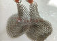 6&quot;x6&quot; Round Kitchen Chain Mail Scrubber For Pans Skillets Cleaning