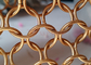 پرده توری حلقه ای تزئینی رنگ طلایی برای طراحی معماری